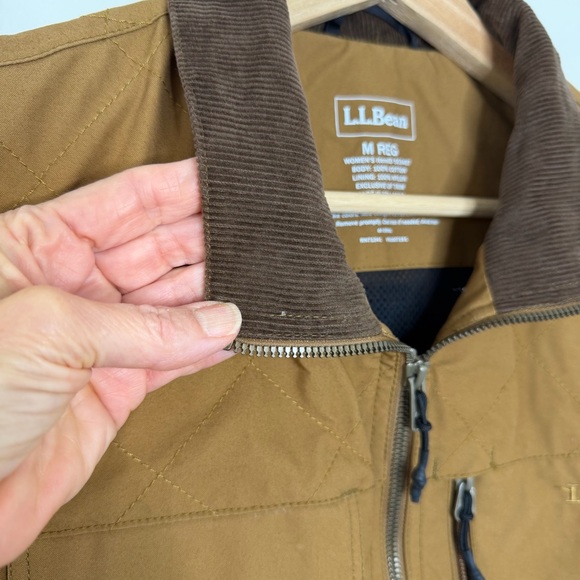 L.Bean Women’s Brown Utility Field Vest Corduroy Collar Outdoor Workwear - Picture 5 of 16